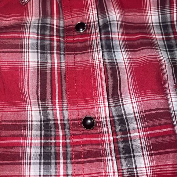 Roper Pearl Snap Women's Long Sleeve Rodeo Red Cowboy Shirt 3X - Picture 5 of 11